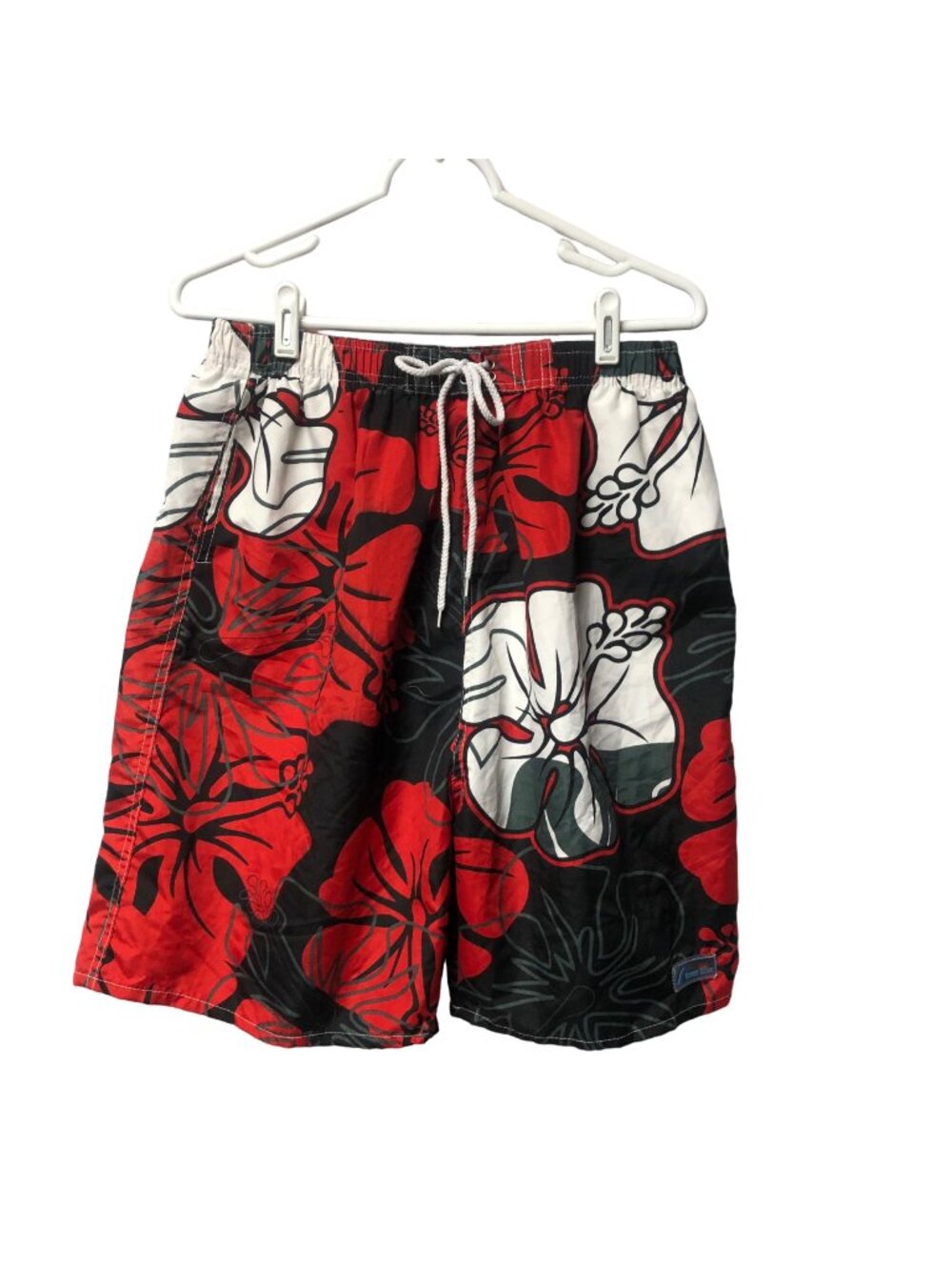 Basix of America Ocean Blue Board Shorts Mens Sz XXL Hawaiian Floral Swim Trunks